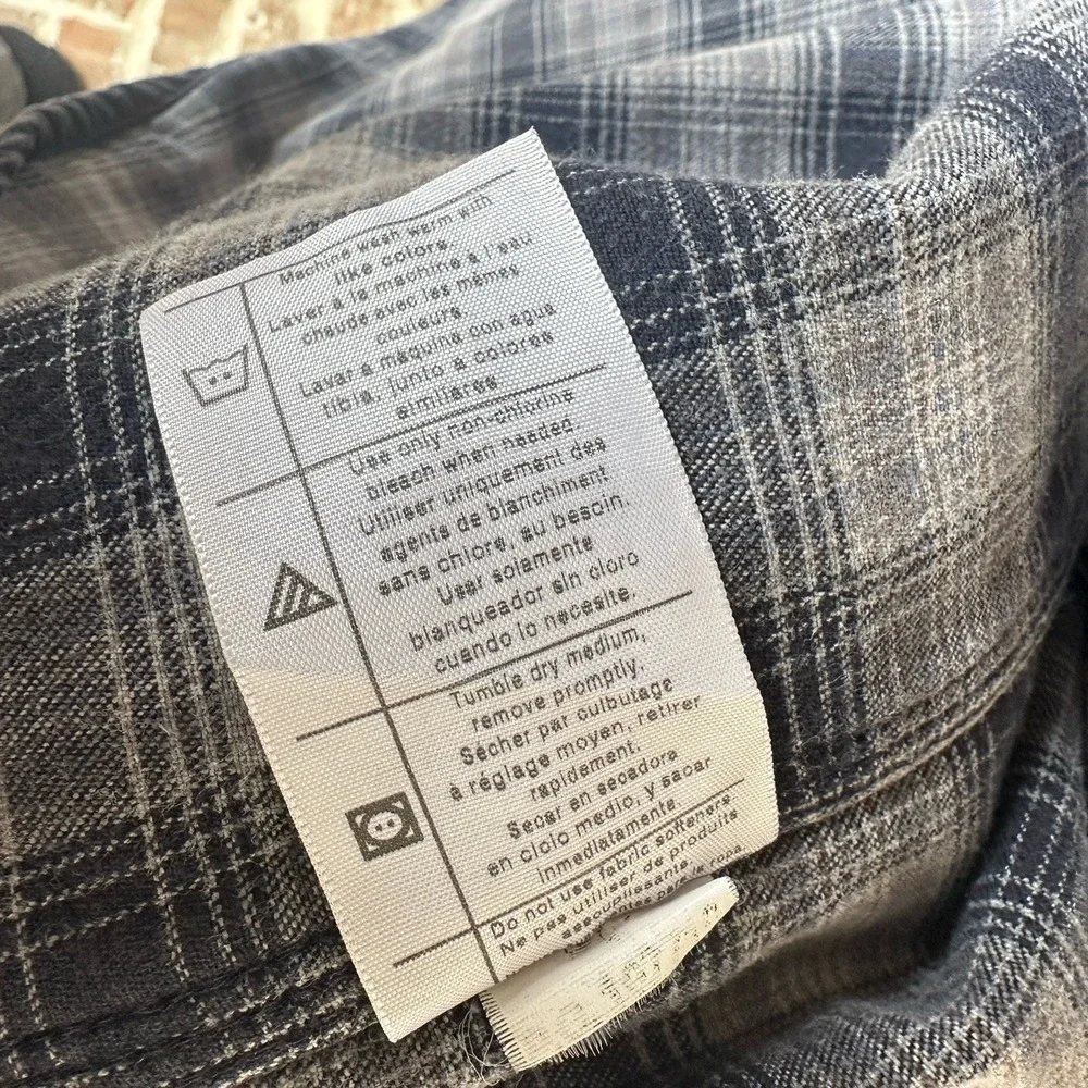 Carhartt‎ Shirt Jacket Men's 2XL Navy Blue Canvas Flannel Lined CDM Logo Company